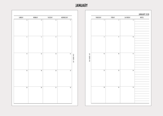 Monthly Calendar Spreads (2026)