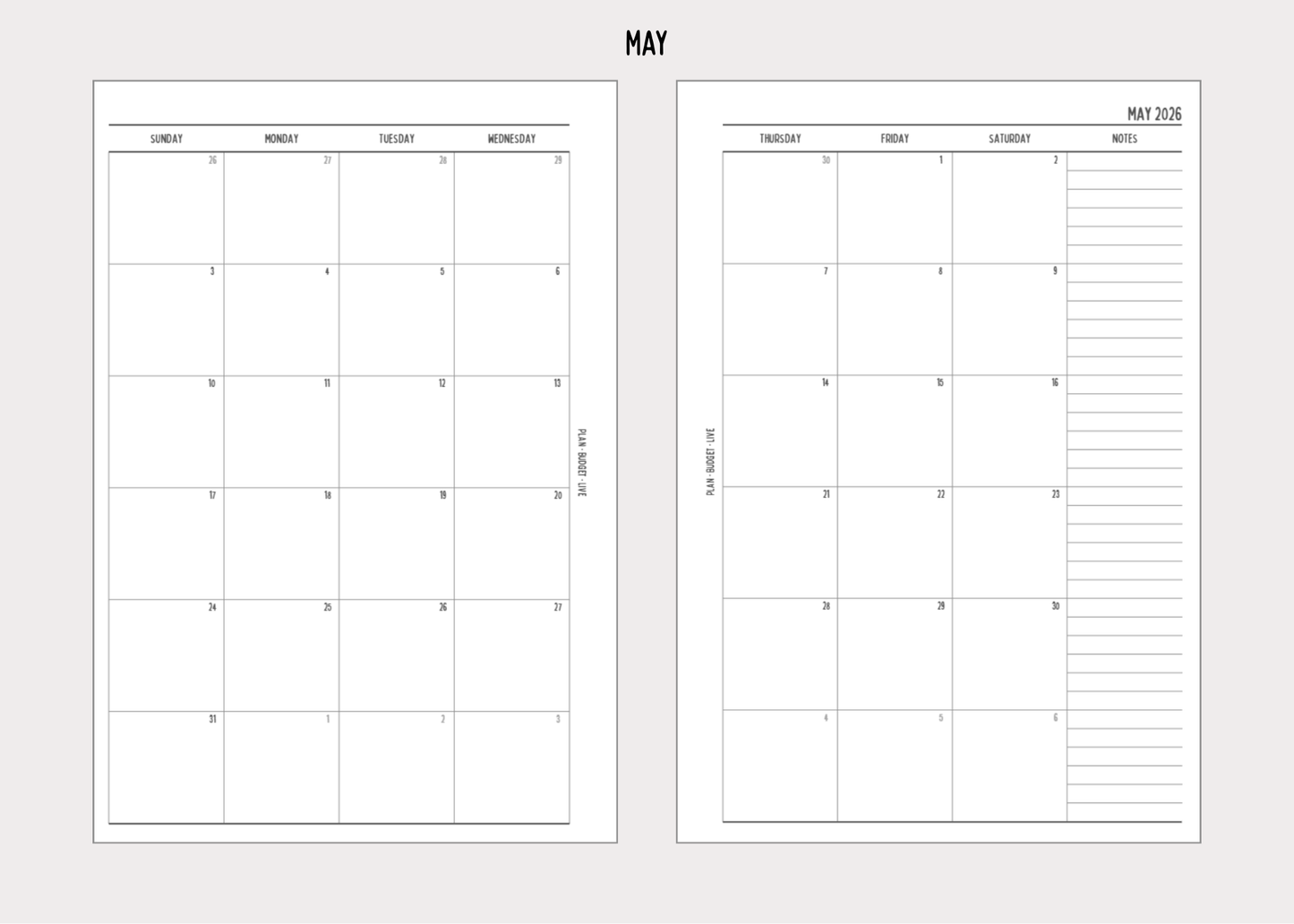 Monthly Calendar Spreads (2026)