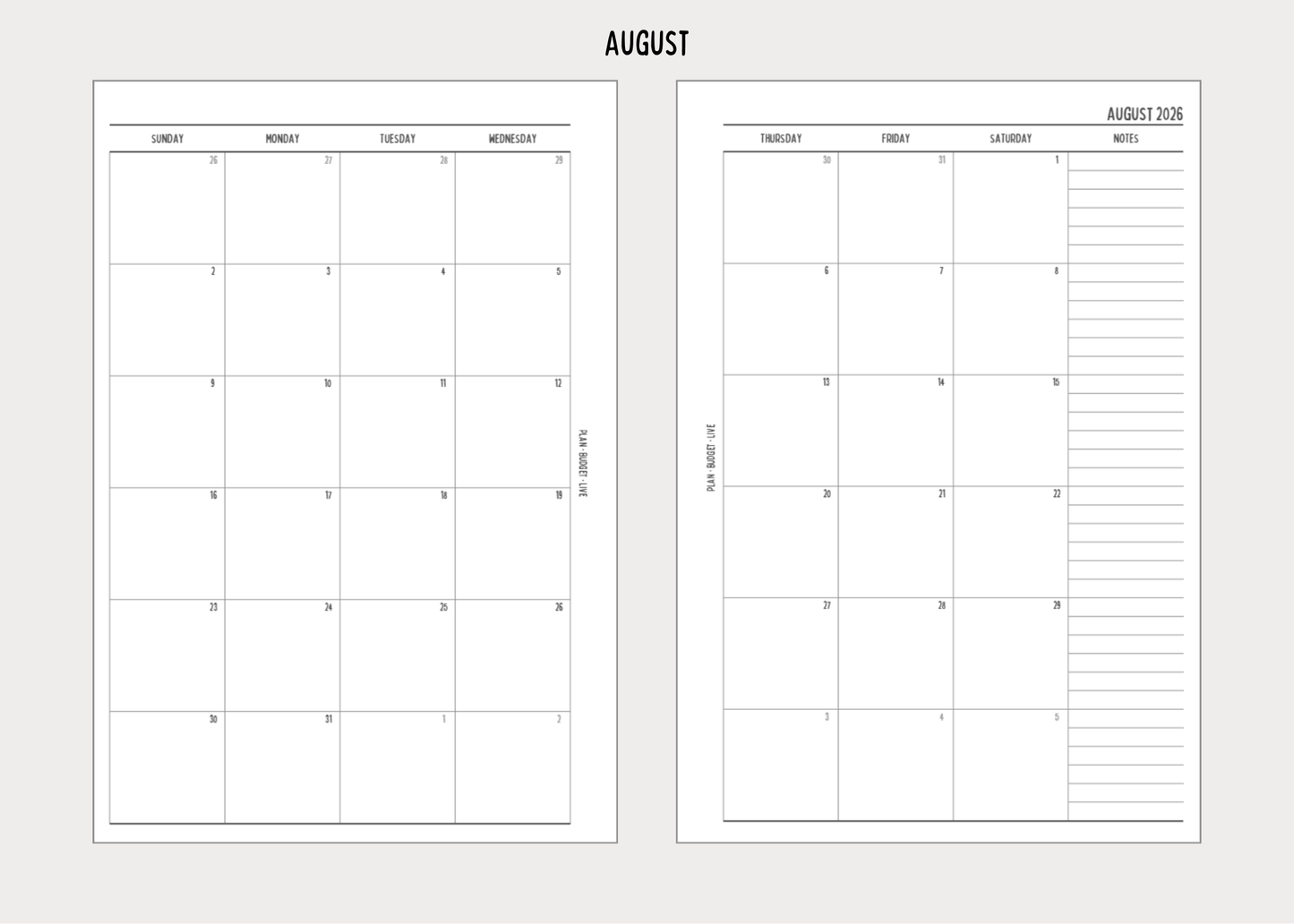 Monthly Calendar Spreads (2026)